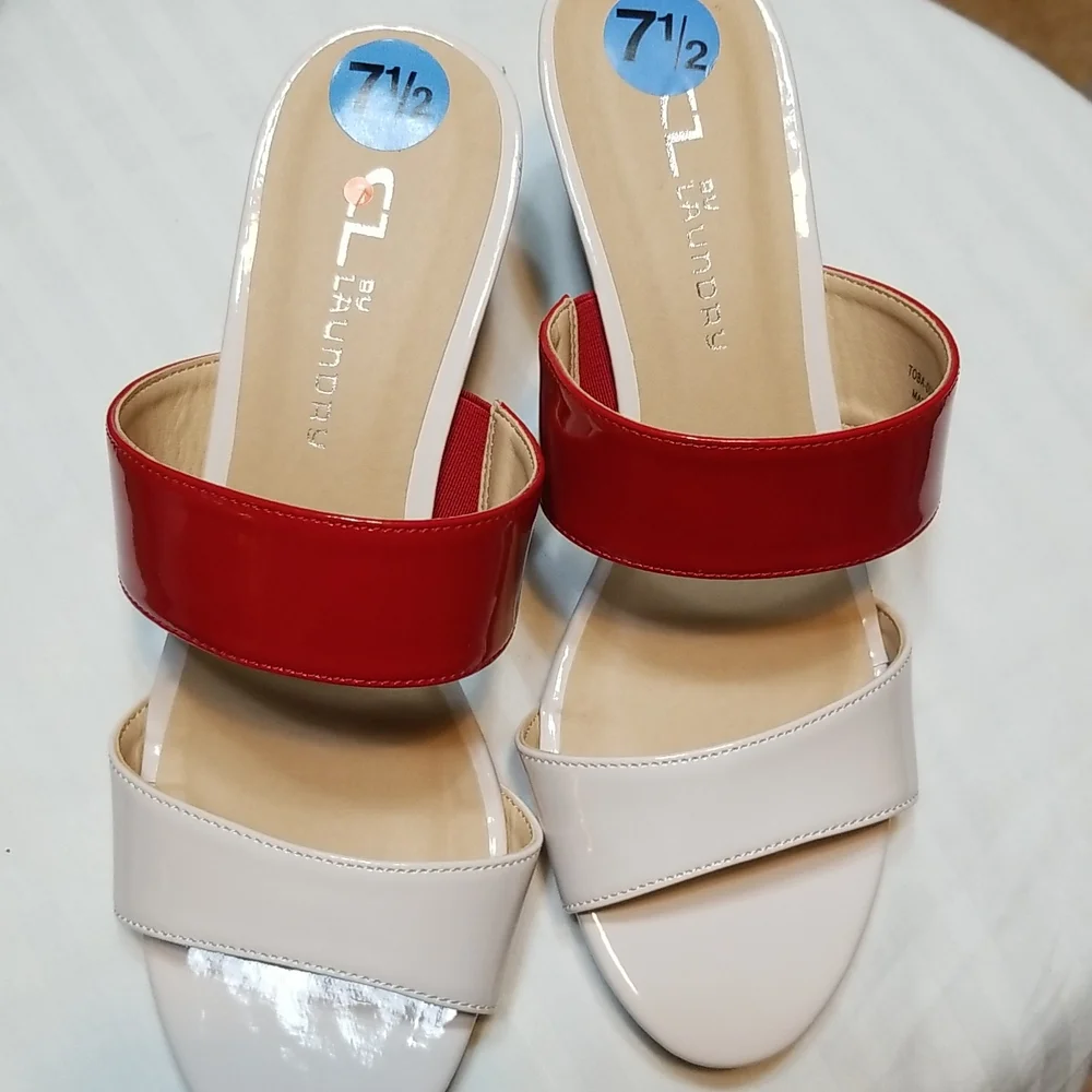 Slip ons by Laundry Sz (7 1/2) / 38 wedge heels - Picture 2 of 4